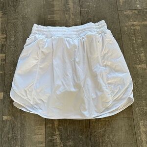 Lululemon White Skort 6, Drawstring Waist, Side Zip Pockets